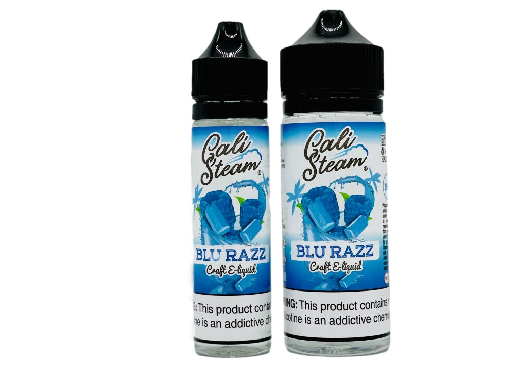 Product photo of blue raspberry flavored vape juice for sale online in the United States.